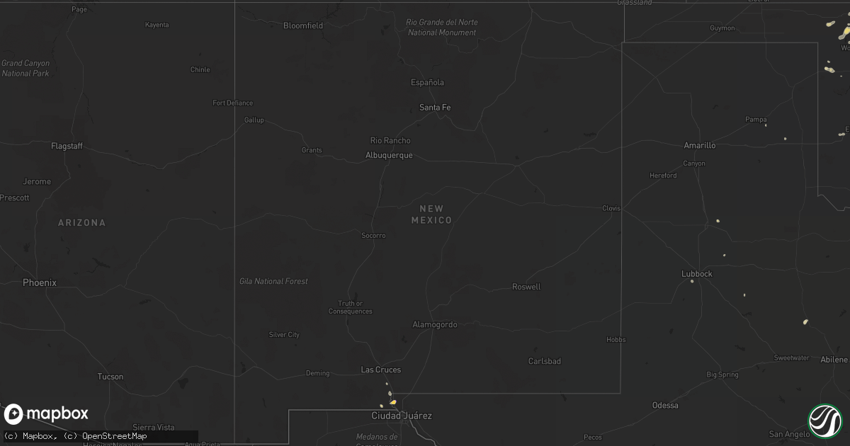 Hail map in New Mexico on August 9, 2022