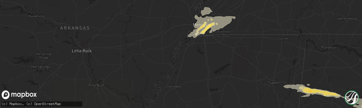 Hail map in Talladega, AL on August 9, 2023
