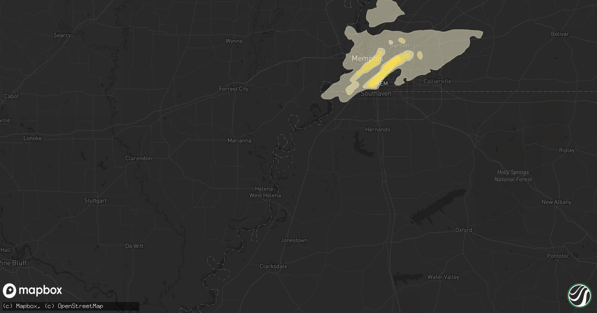 Hail map in Talladega, AL on August 9, 2023