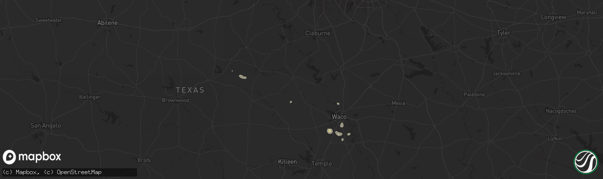 Hail map in Clifton, TX on August 9, 2024