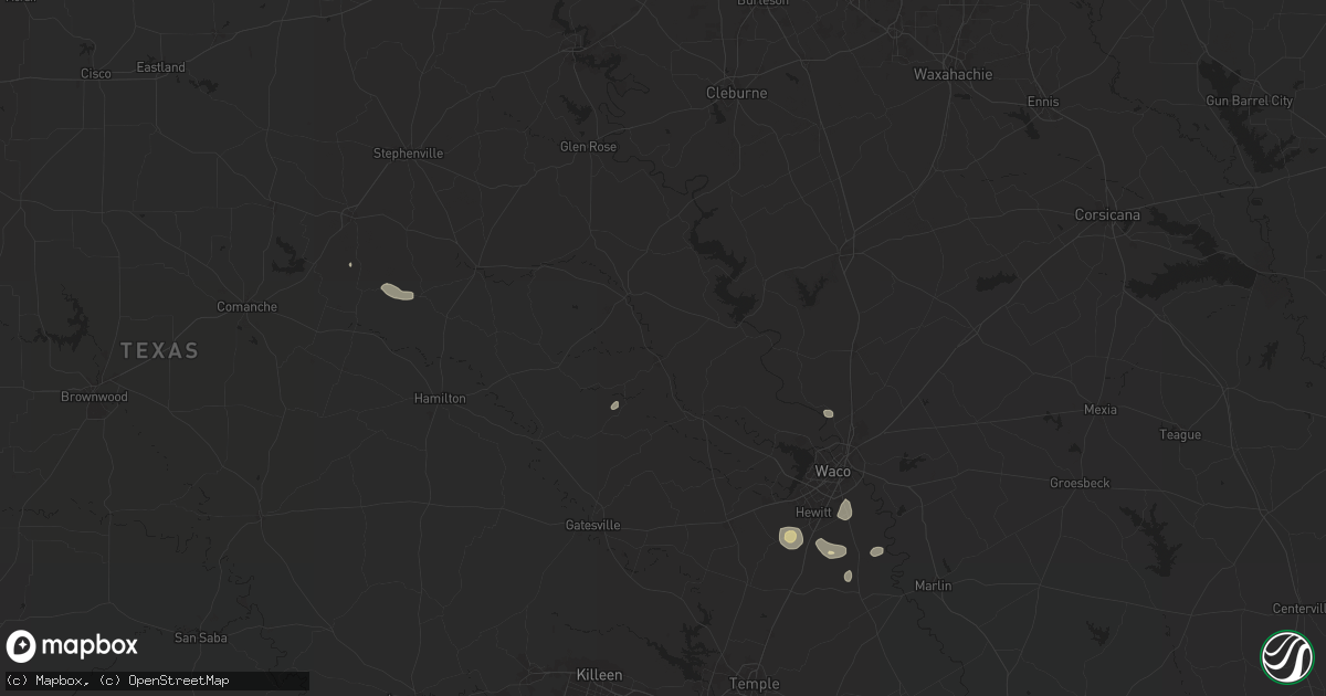 Hail map in Clifton, TX on August 9, 2024