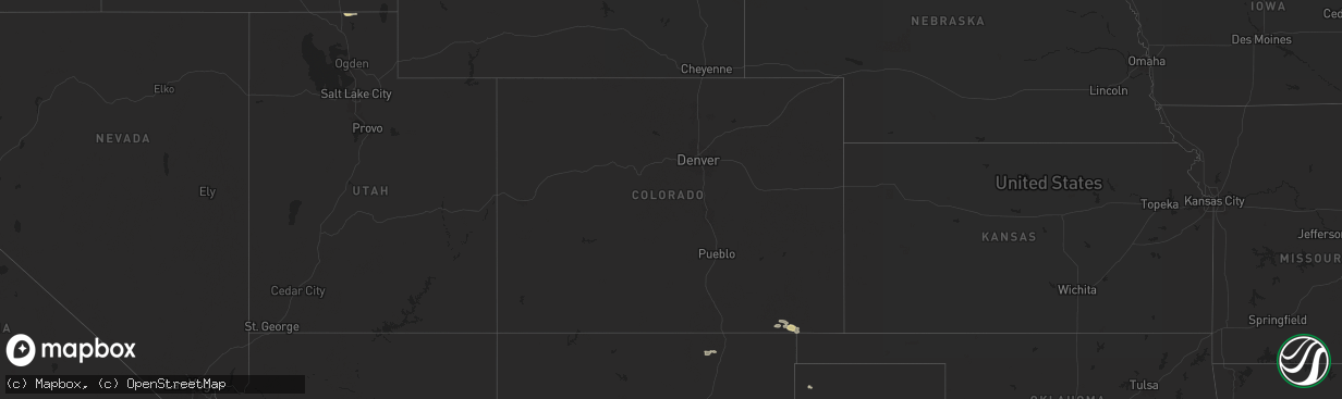 Hail map in Colorado on August 9, 2024