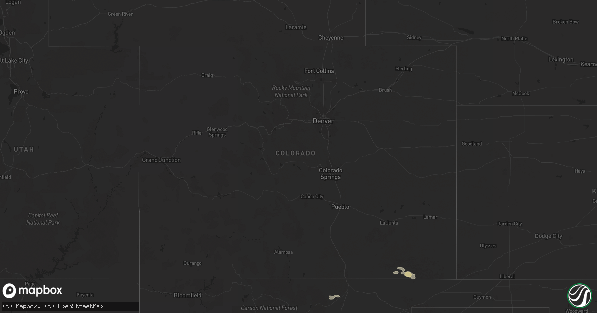 Hail map in Colorado on August 9, 2024