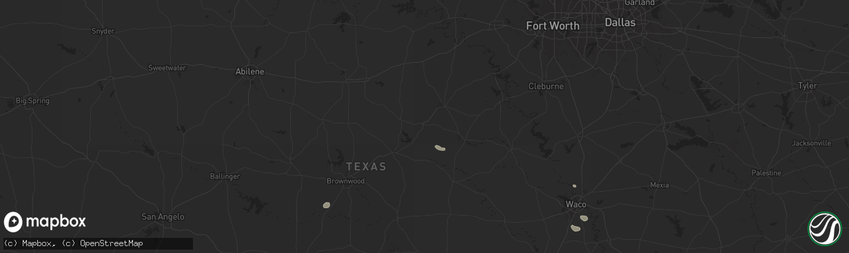 Hail map in Dublin, TX on August 9, 2024