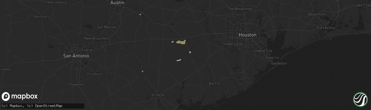 Hail map in Garwood, TX on August 9, 2024