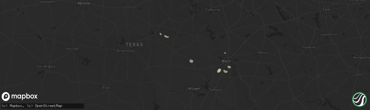 Hail map in Jonesboro, TX on August 9, 2024