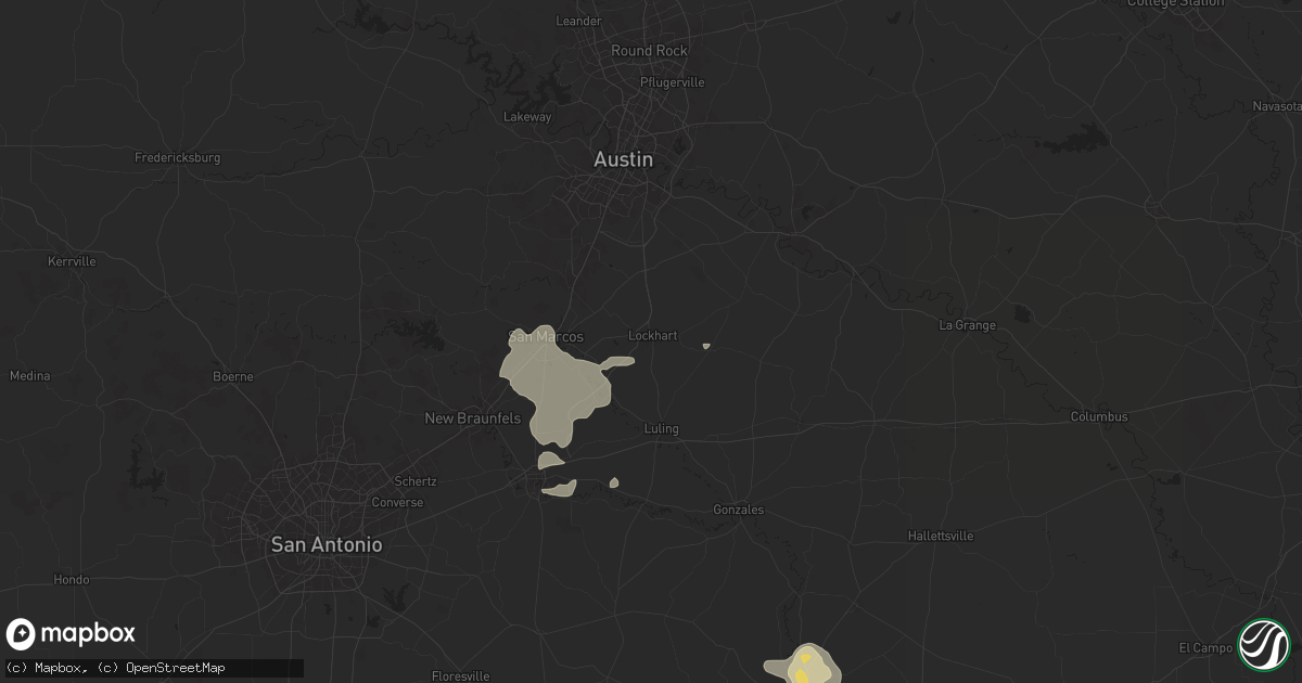 Hail map in Lockhart, TX on August 9, 2024