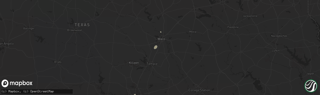 Hail map in Lorena, TX on August 9, 2024