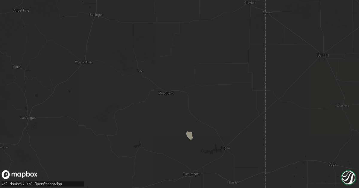 Hail map in Mosquero, NM on August 9, 2024