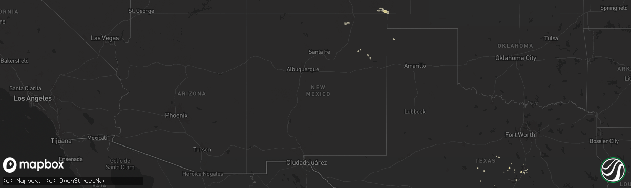 Hail map in New Mexico on August 9, 2024