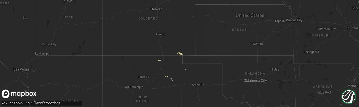 Hail map on August 9, 2024