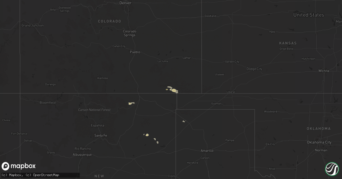 Hail map on August 9, 2024