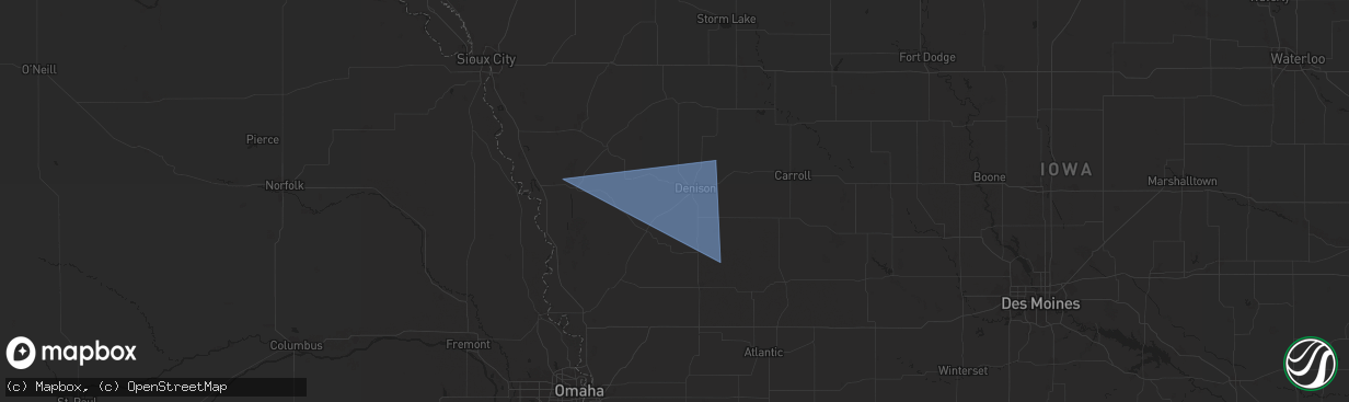 Hail map in Arion, IA on August 9, 2025