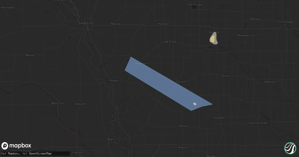 Hail map in Ute, IA on August 9, 2025