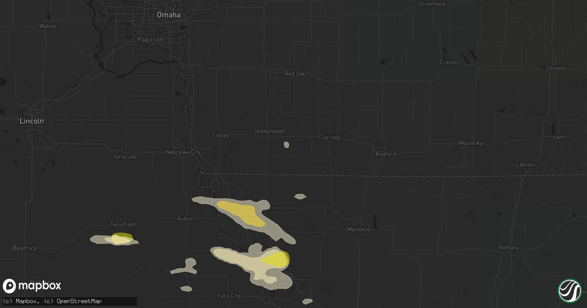 Hail map in Coin, IA on August 9, 2026