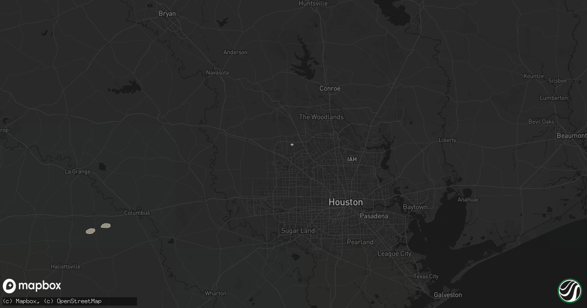 Hail map in Cypress, TX on August 9, 2026