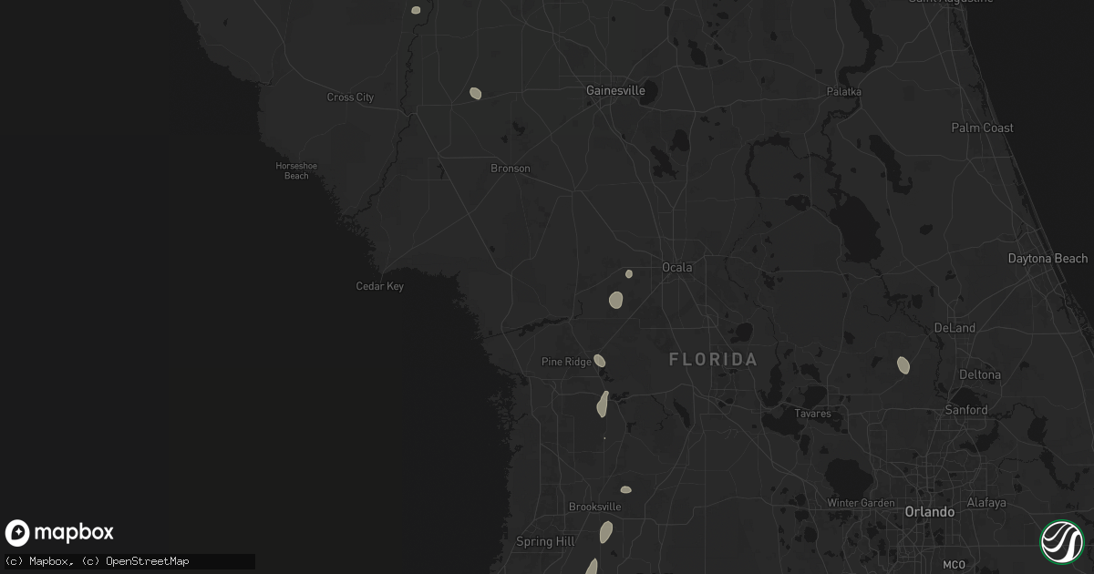 Hail map in Dunnellon, FL on August 9, 2026