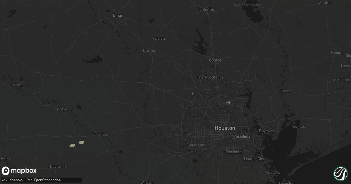 Hail map in Hockley, TX on August 9, 2026