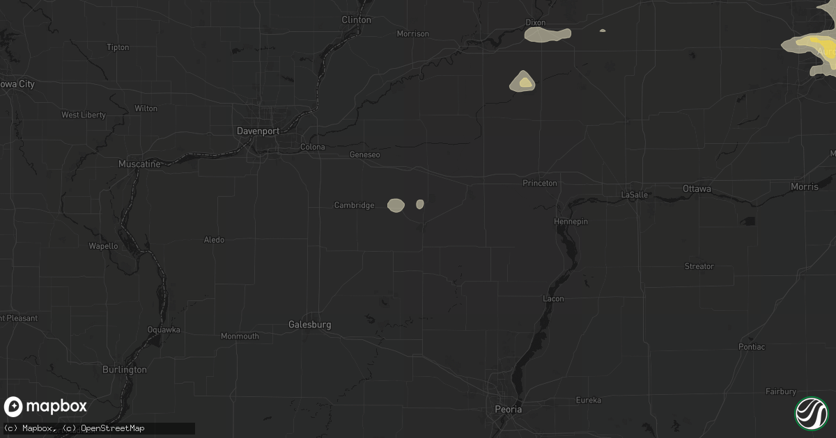 Hail map in Kewanee, IL on August 9, 2026