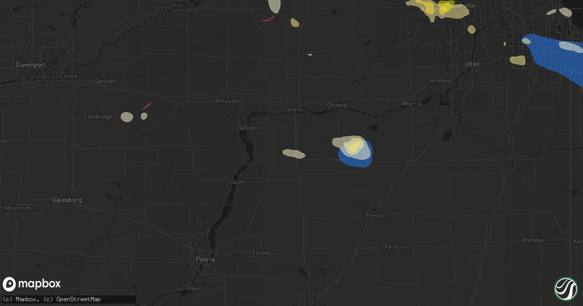 Hail map in Lostant, IL on August 9, 2026
