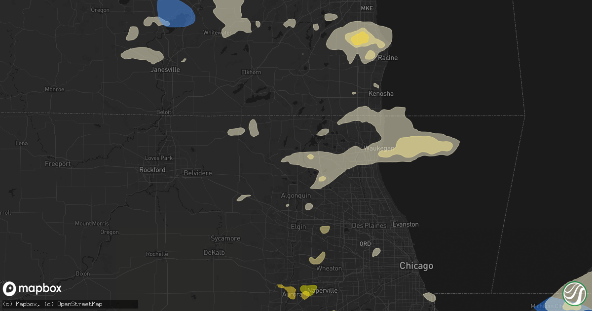 Hail map in Mchenry, IL on August 9, 2026