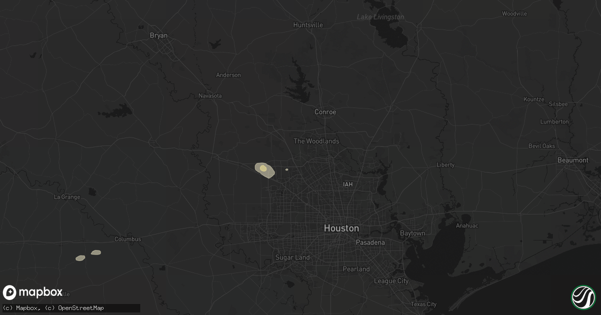Hail map in Tomball, TX on August 9, 2026