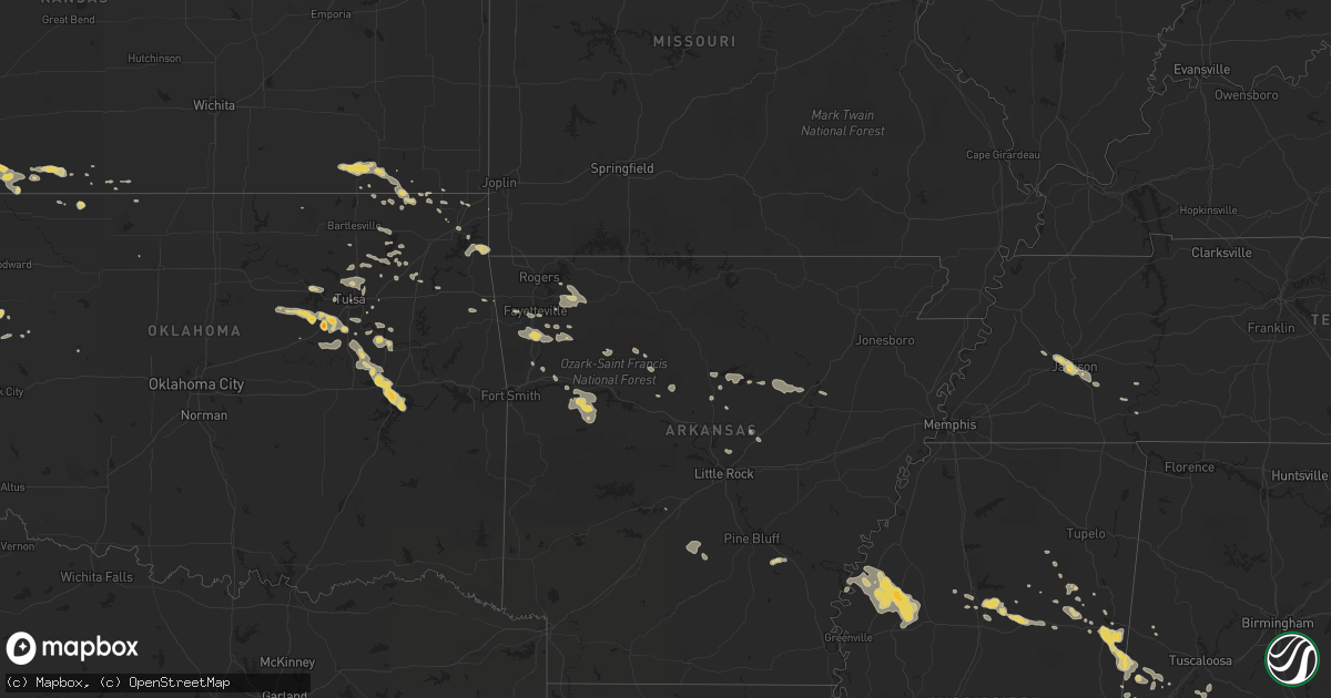 Hail map on August 10, 2011