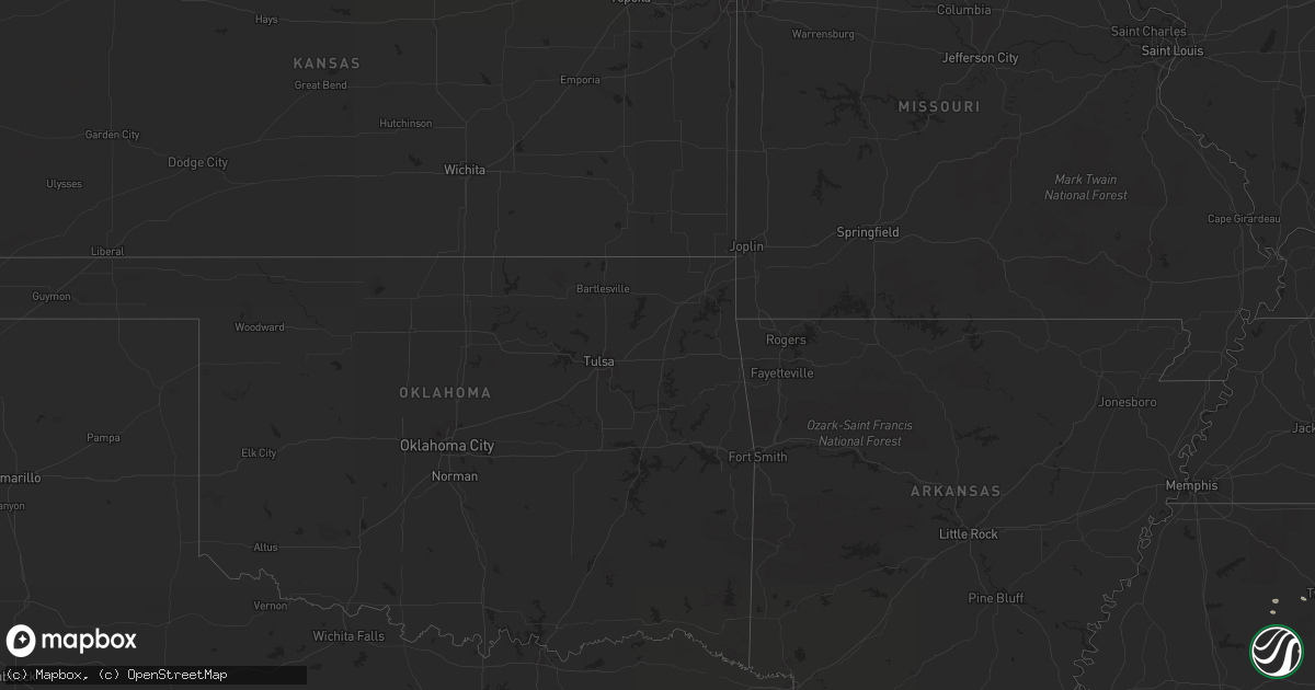 Hail map on August 10, 2012