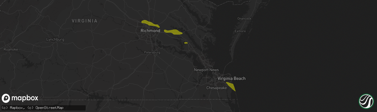 Hail map in Glen Allen, VA on August 10, 2013