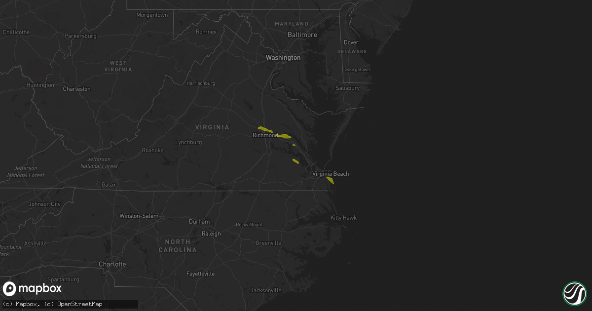 Hail map on August 10, 2013
