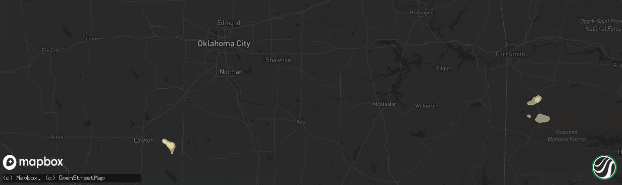 Hail map in Alexandria, LA on August 10, 2014