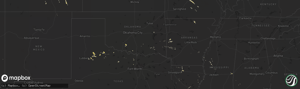 Hail map on August 10, 2014