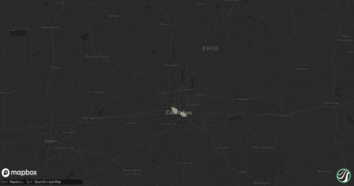 Hail map in Columbus, OH on August 10, 2015