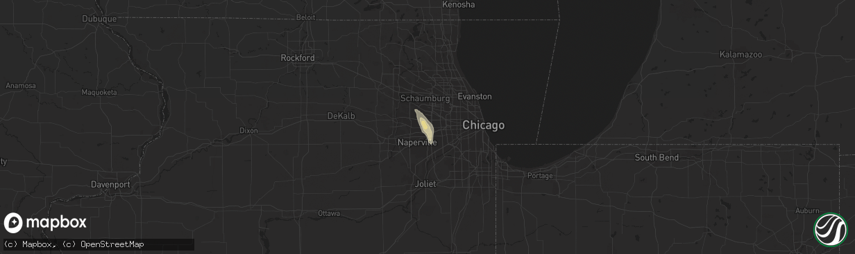 Hail map in Glen Ellyn, IL on August 10, 2015