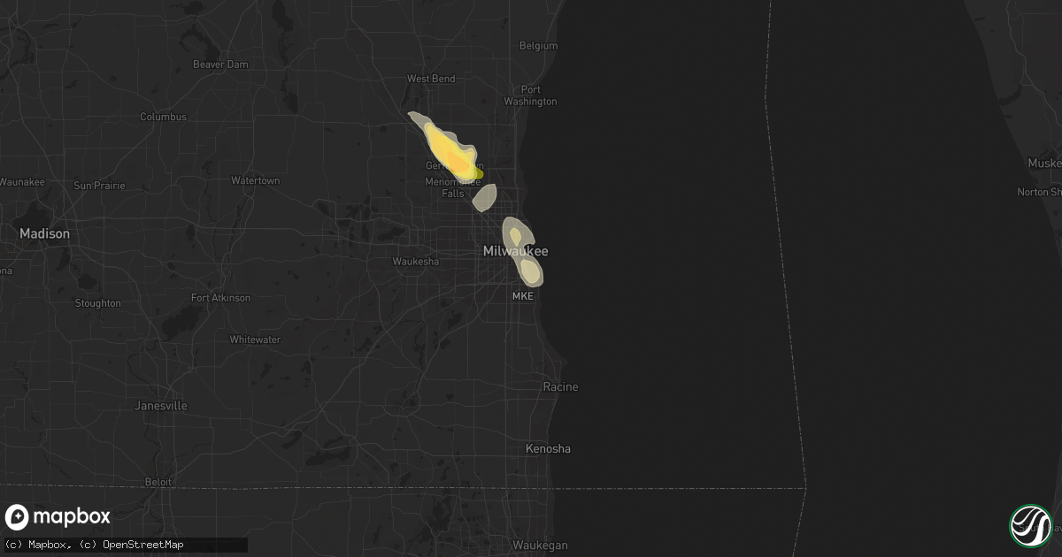 Hail map in Saint Francis, WI on August 10, 2015