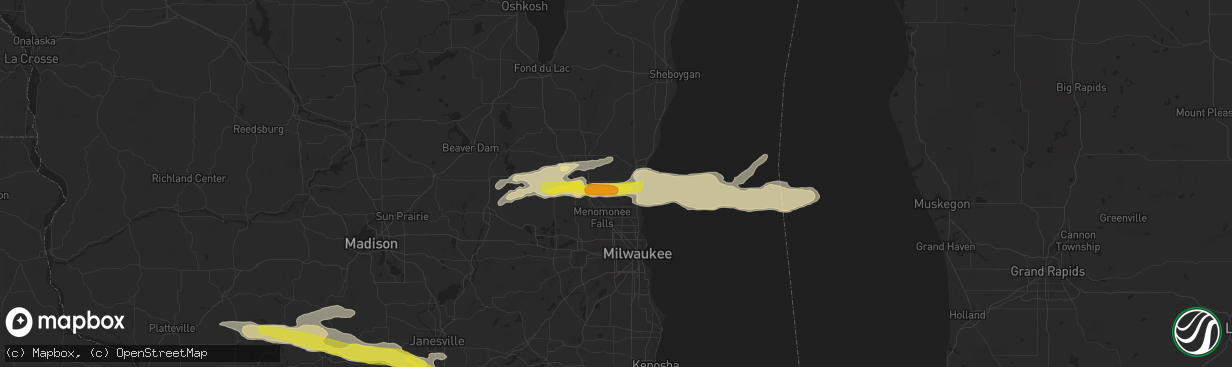 Hail map in Cedarburg, WI on August 10, 2017