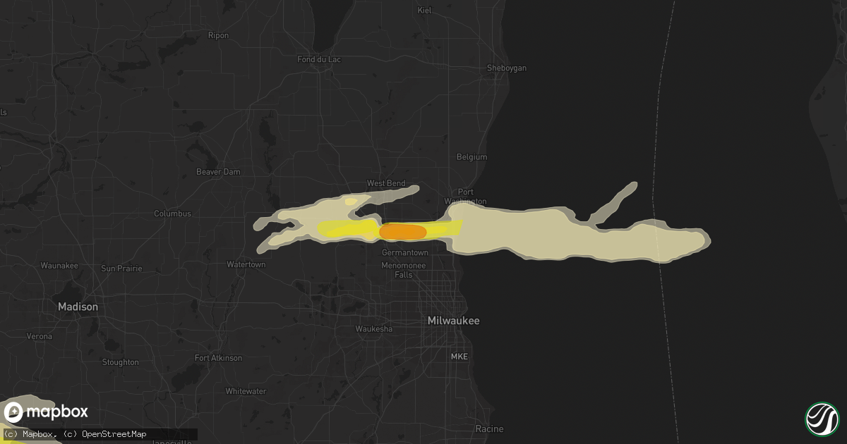 Hail map in Cedarburg, WI on August 10, 2017
