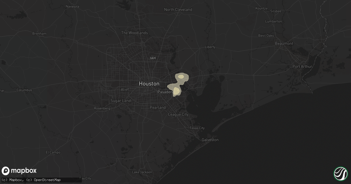 Hail map in Deer Park, TX on August 10, 2018