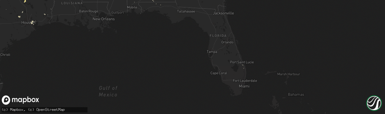 Hail map in Florida on August 10, 2018