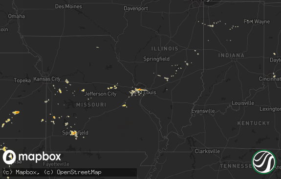 Hail map preview on 08-10-2018