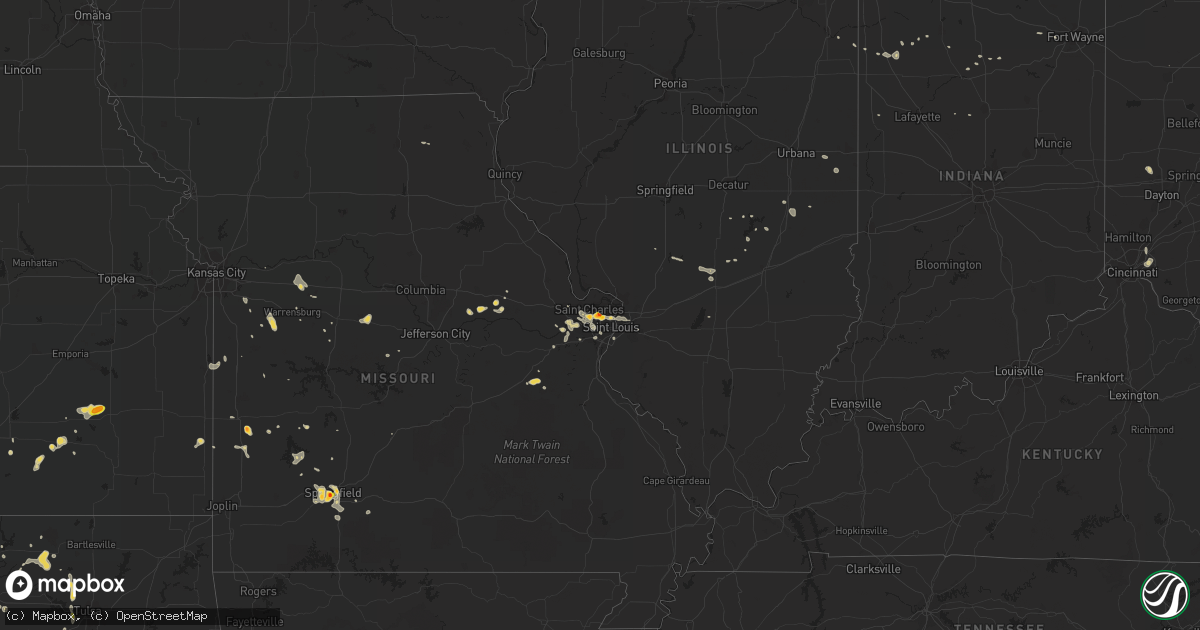 Hail map on August 10, 2018