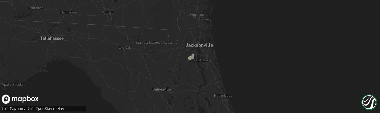 Hail map in Orange Park, FL on August 10, 2019