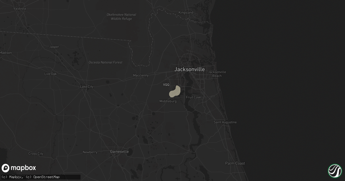 Hail map in Orange Park, FL on August 10, 2019