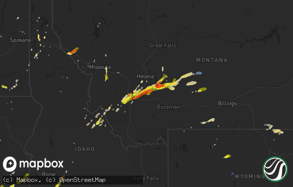 Hail map preview on 08-10-2019