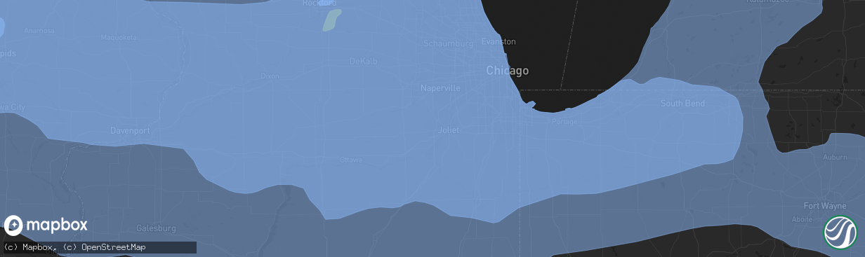 Hail map in Joliet, IL on August 10, 2020