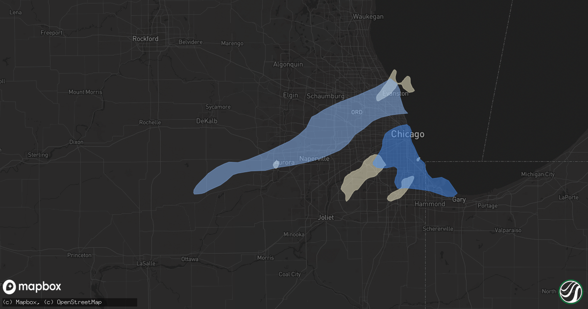 Hail map in Aurora, IL on August 10, 2021