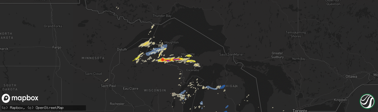 Hail map on August 10, 2021