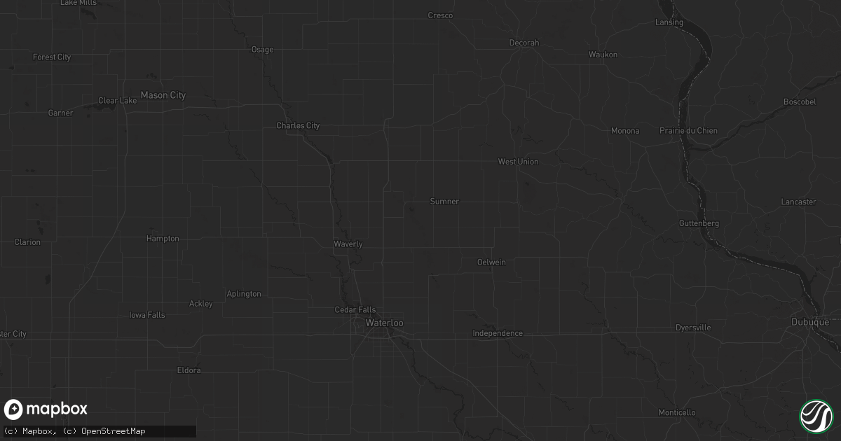 Hail map in Doland, SD on August 10, 2023