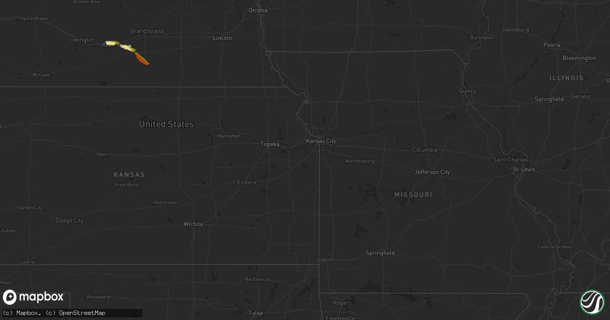 Hail map in Wyoming on August 10, 2023
