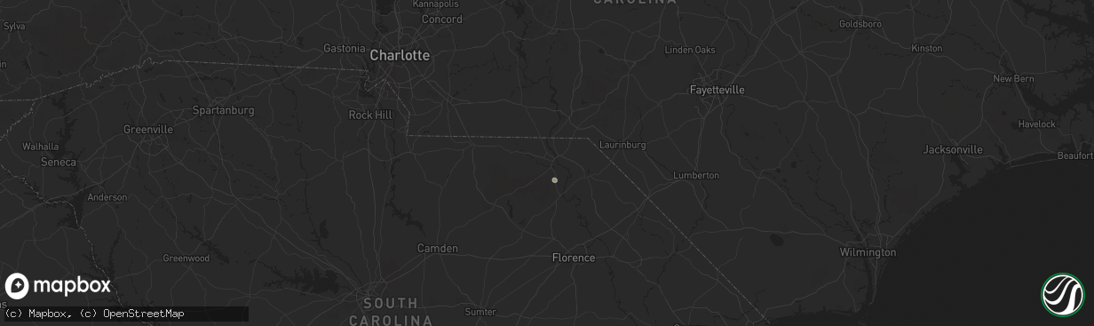 Hail map in Cheraw, SC on August 10, 2024